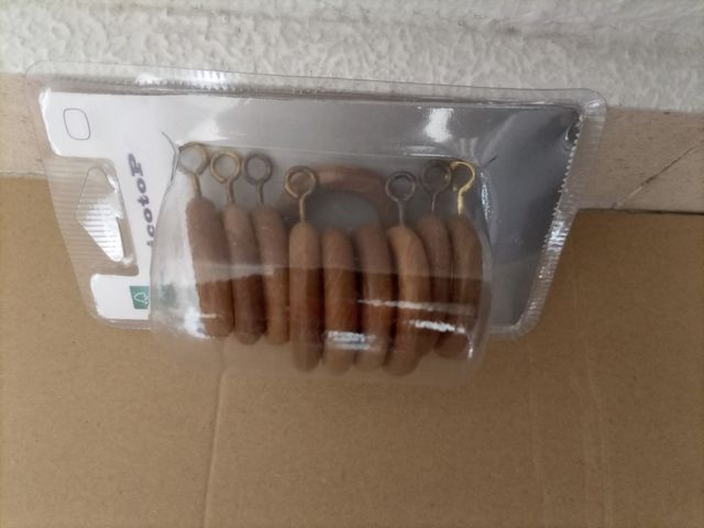 10 anillas de madera