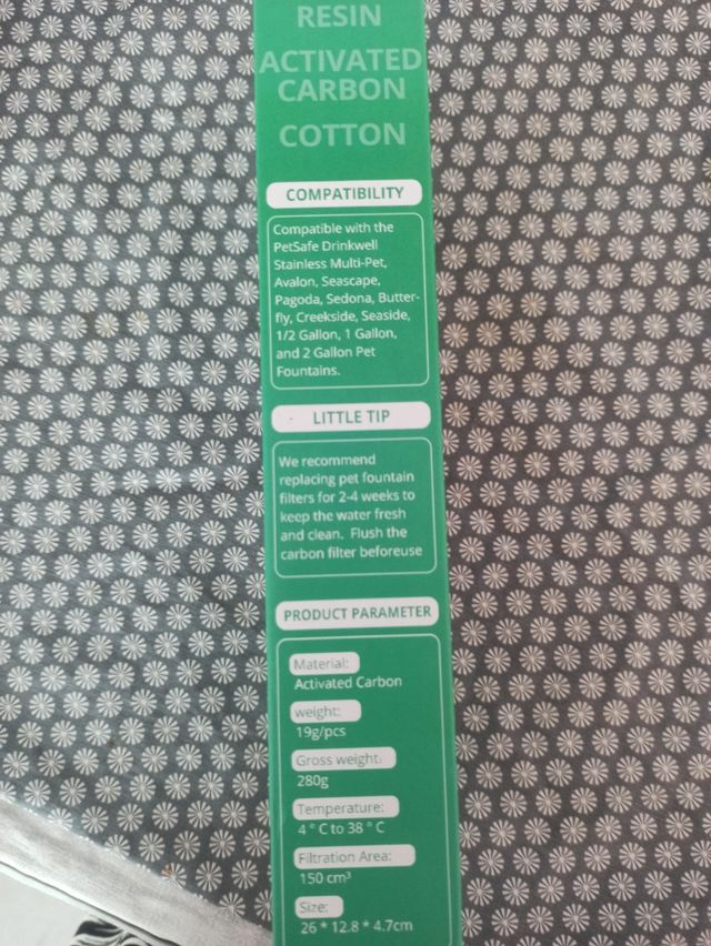 Filtro para fuentes de agua mascotas