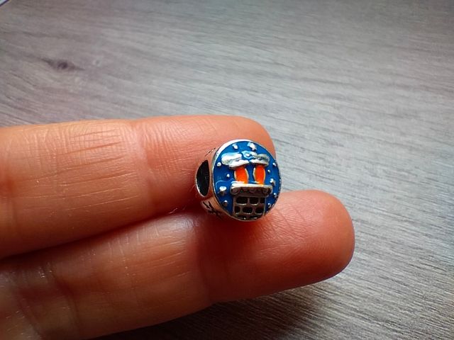 Charm Papa Noel chimenea plata de ley