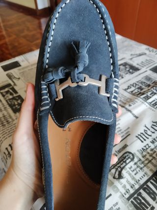 mocasines náuticos azul marino 