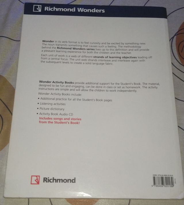 Libros Inglés 6° primaria. WONDER 6. Edit.Richmond