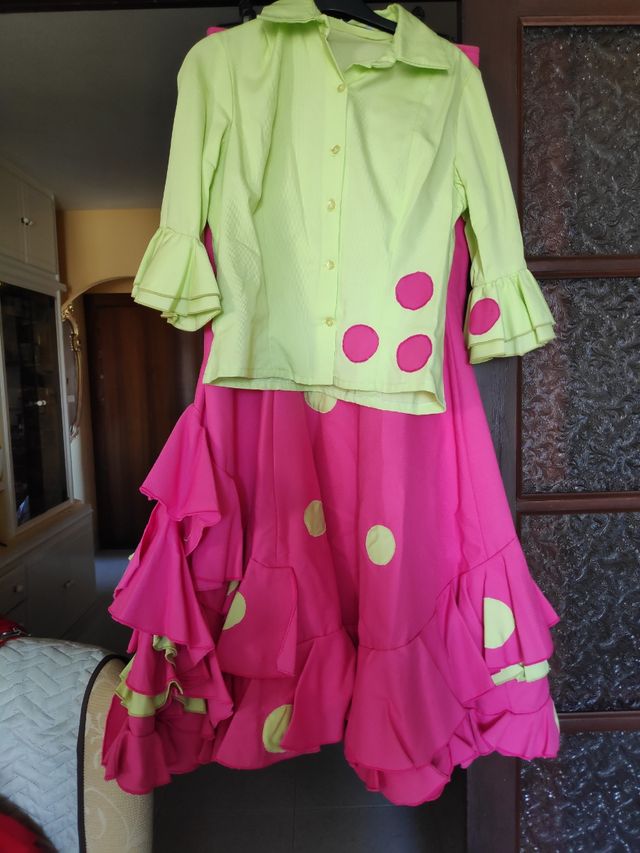 traje flamenca dos piezas talla 40