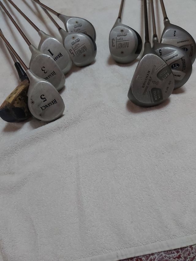 pack palos de Golf antiguos de madera