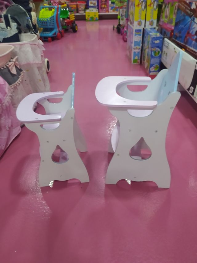 trona madera de muñecas