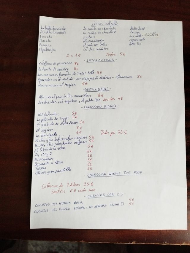 vendo cuentos y libros