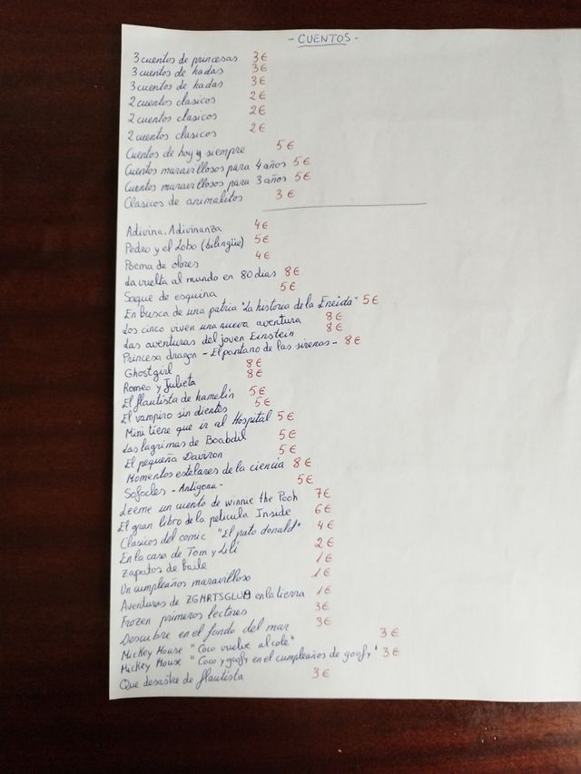 vendo cuentos y libros