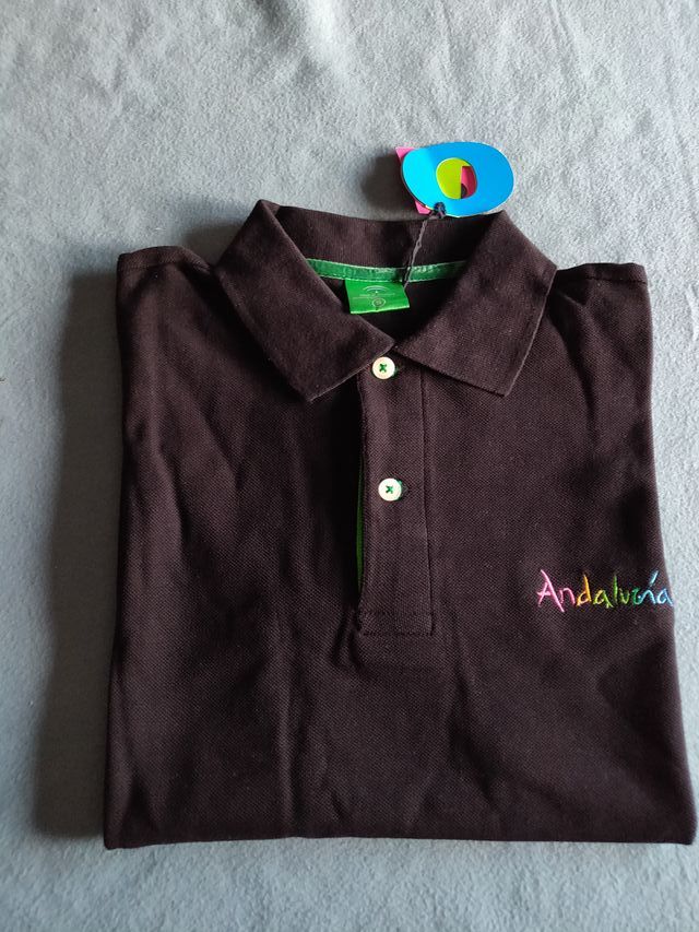 Polo negro hombre talla S