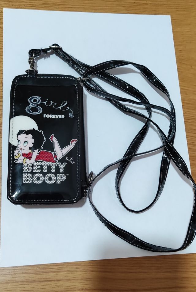 Mini portafoglio Betty Boop con tracolla