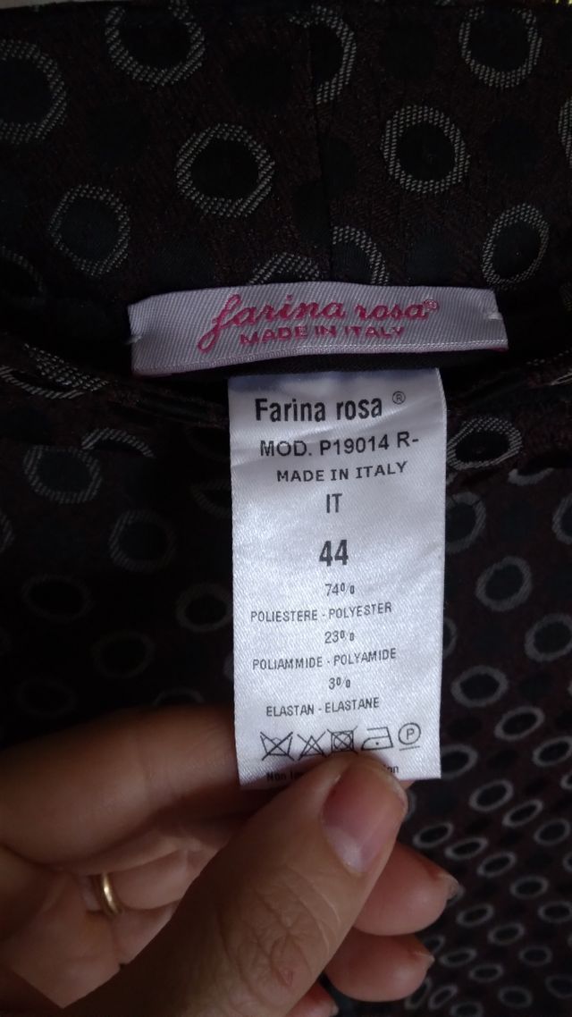 pantaloni  donna marroni e pois
