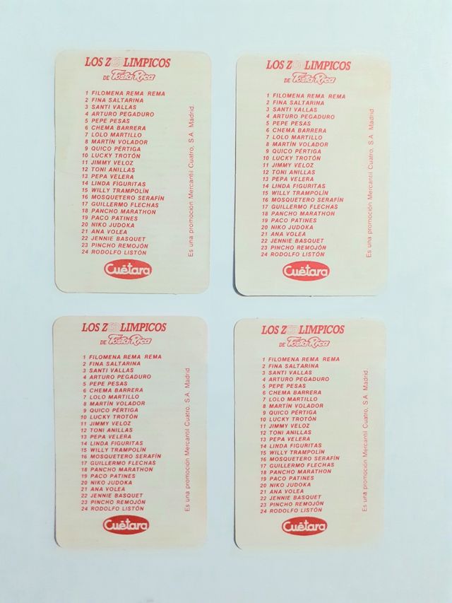 4 Pegatinas ZOOLIMPICOS CUÉTARA