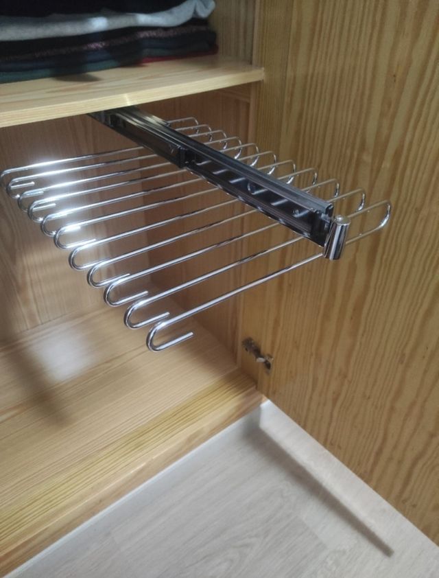 percha riel extensible pantalones