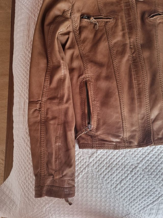 Cazadora de piel Massimo Dutti