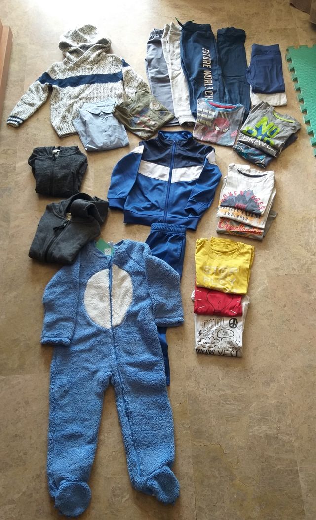 Pack ropa niño 3-4 años, 104cm. De regalo: guantes