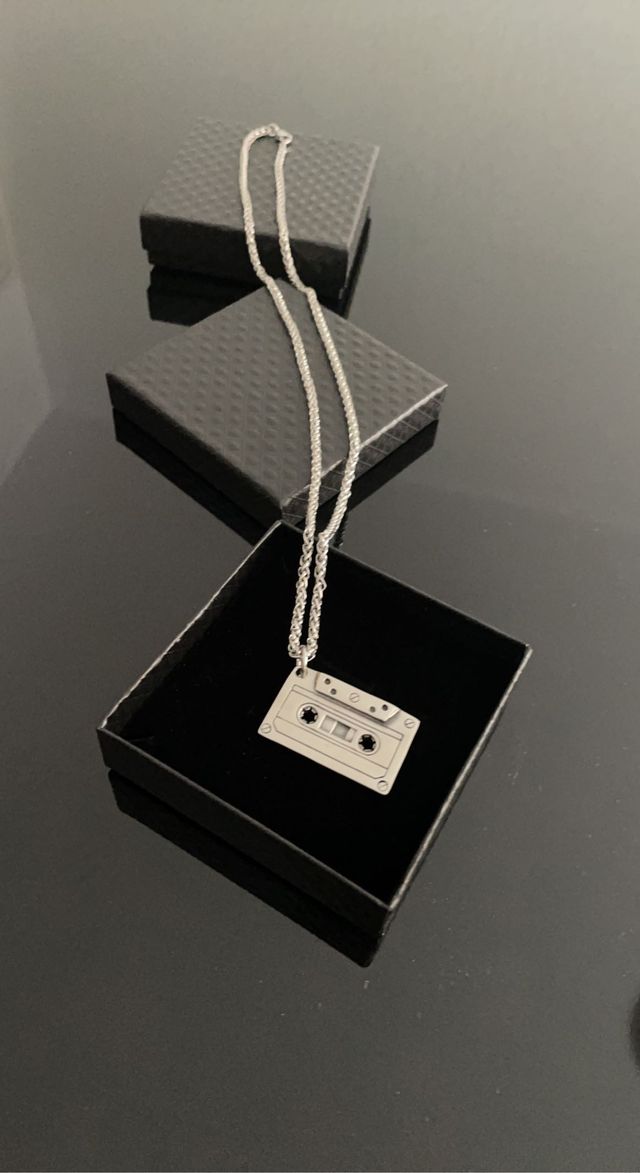 Colgante cassette punk/hip hop acero inox
