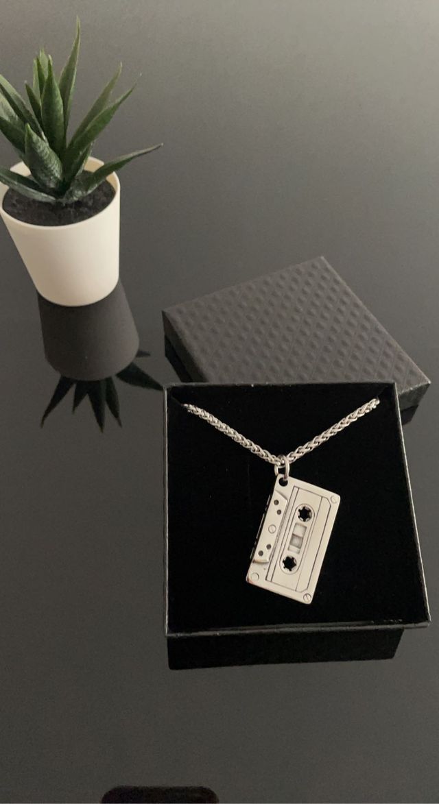 Colgante cassette punk/hip hop acero inox