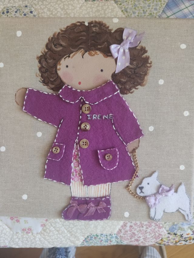 Vendo cuadro de niña con perro.