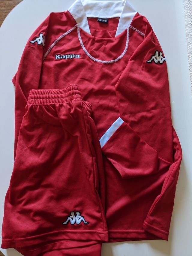 Completo calcio Kappa small rosso