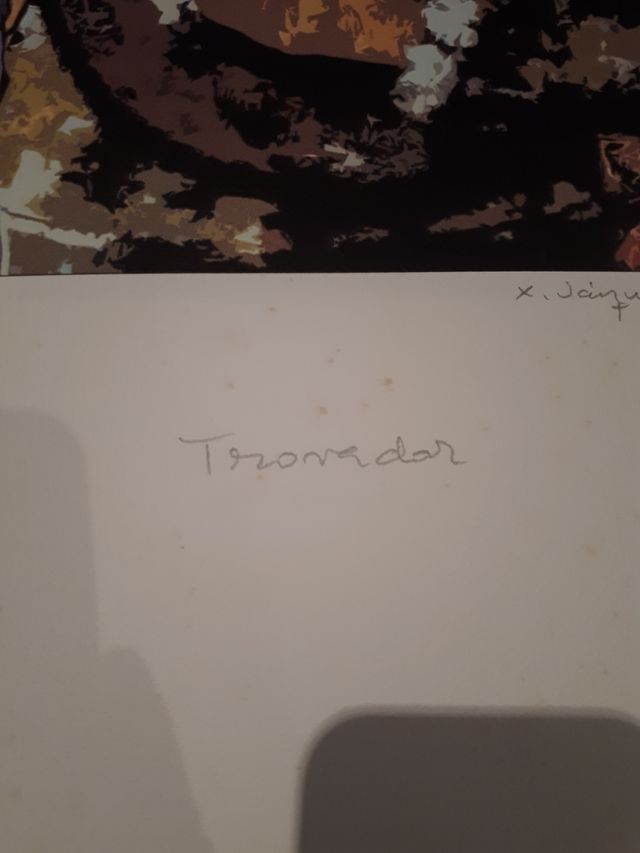 Trovador. Serigrafia de Vázquez Castro