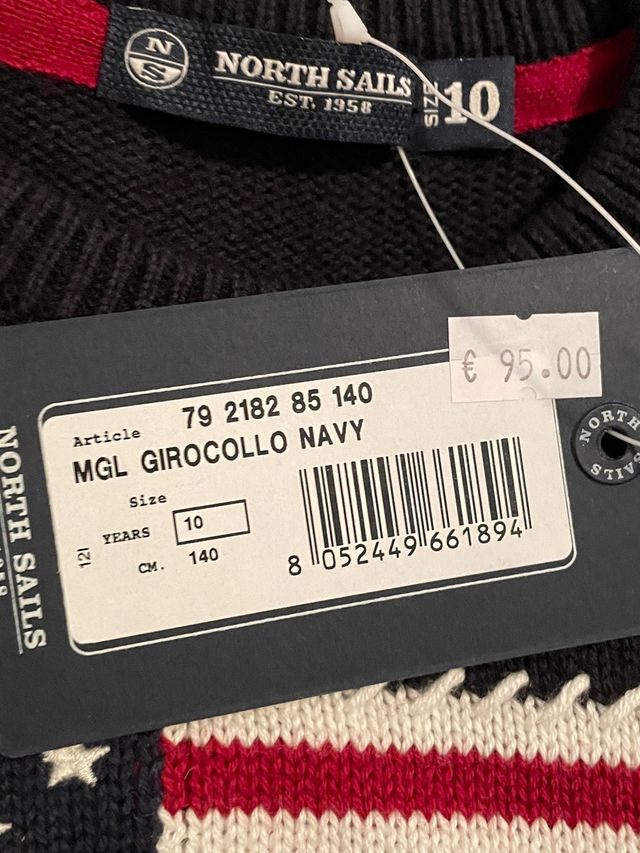 Maglioncino north Sails nuovo