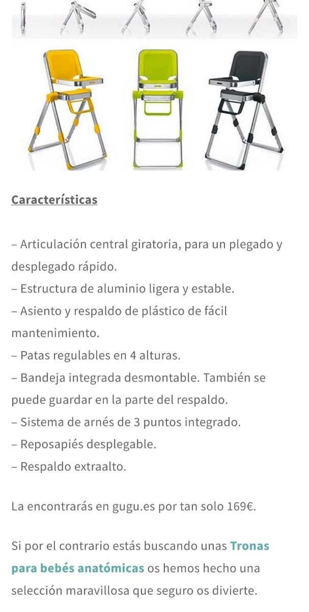 Trona amarilla aluminio spin concord
