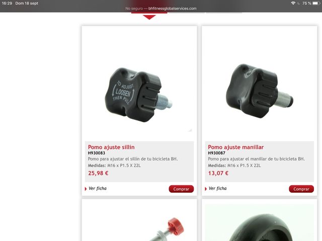 BH SPADA H930 RECAMBIO DIVERSOS DE SEGUNDA MANO