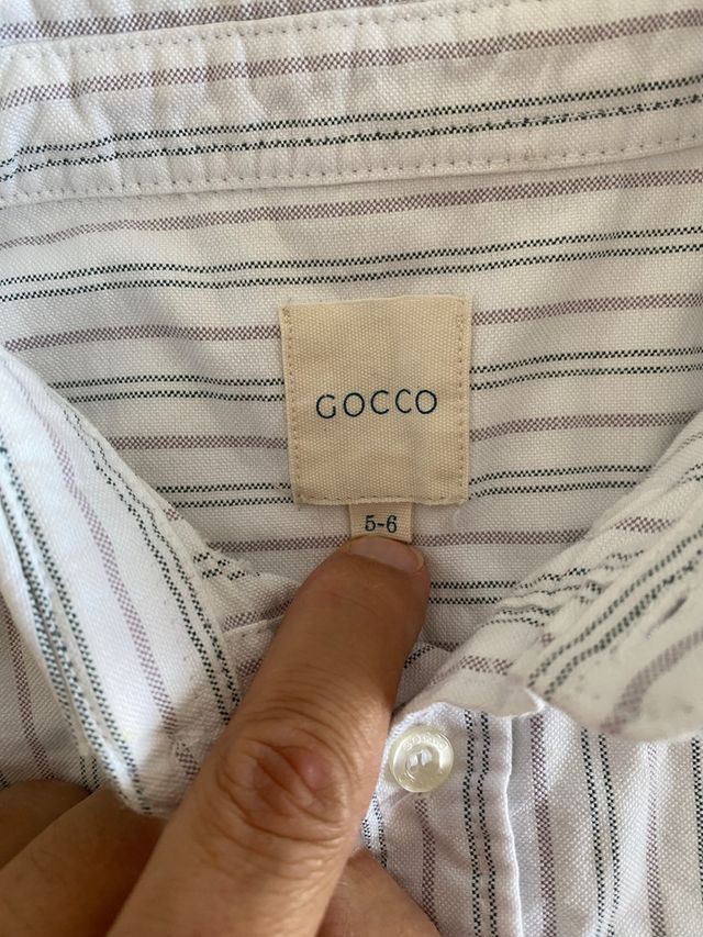 Camisa niño Gocco 5-6 años algodón
