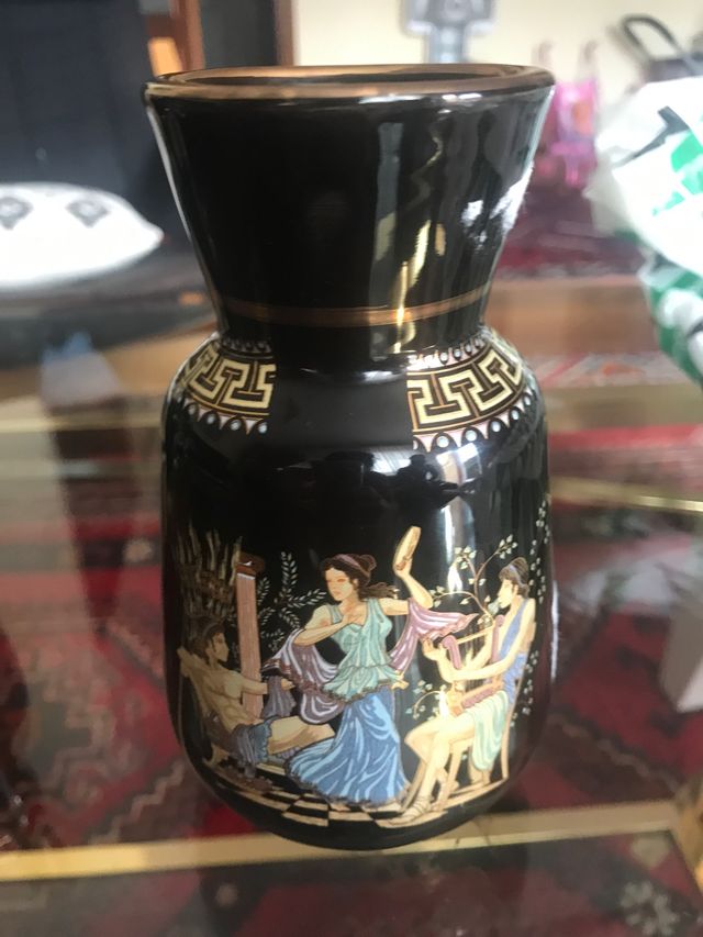 Colección de 5 jarrones pequeños griegos