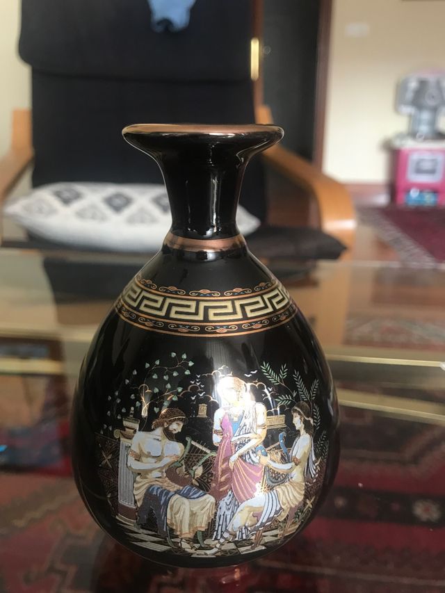 Colección de 5 jarrones pequeños griegos