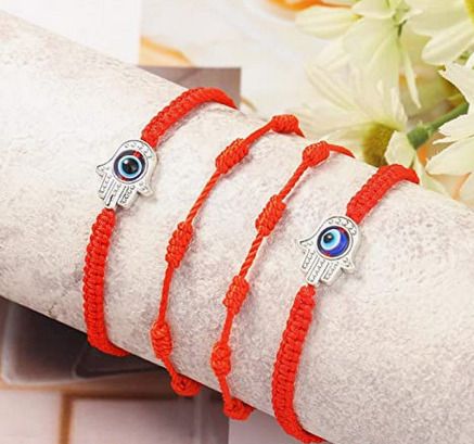 Pulsera Mal Ojo para Mujeres/Hombres -ROJA 7 NUDOS
