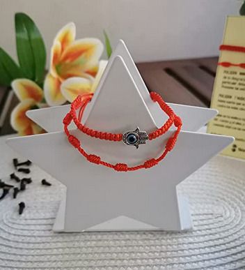 Pulsera Mal Ojo para Mujeres/Hombres -ROJA 7 NUDOS