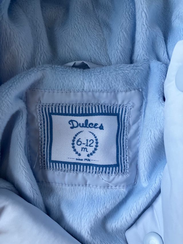 Buzo azul marca Dulces talla 6-12 meses