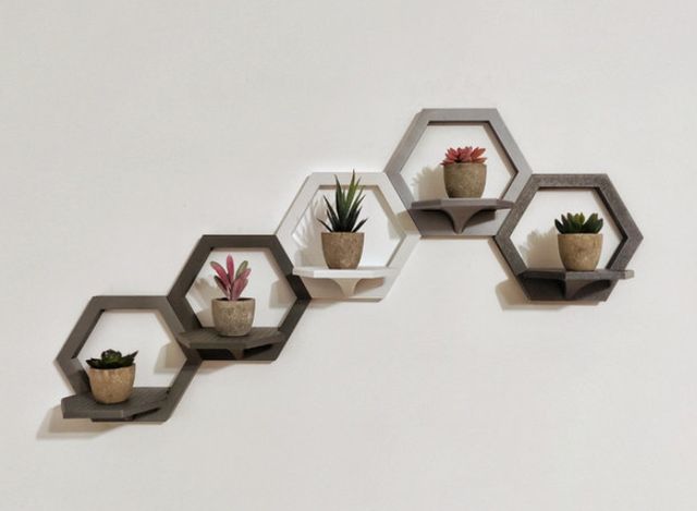 Estantería exagonal, ajustarlas a tus medidas