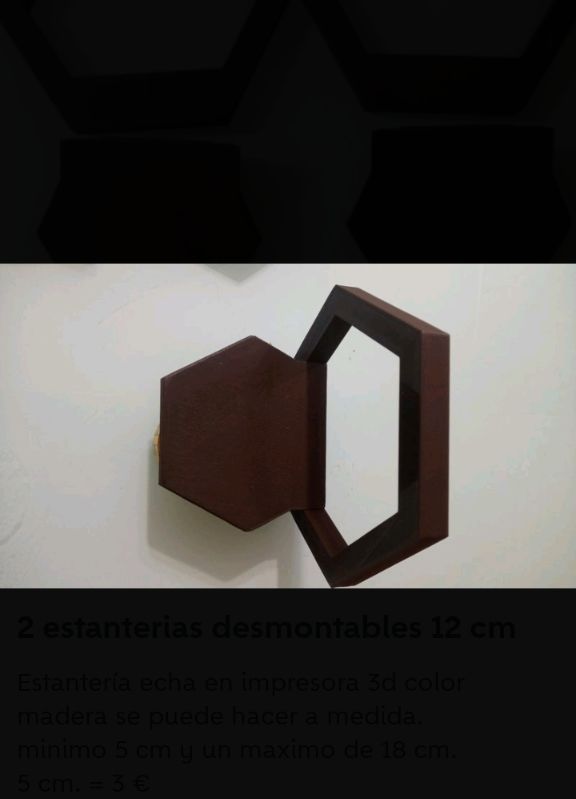 Estantería exagonal, ajustarlas a tus medidas