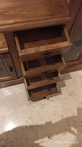 Mueble escalera para entrada, estilo mejicano