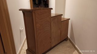 Mueble escalera para entrada, estilo mejicano