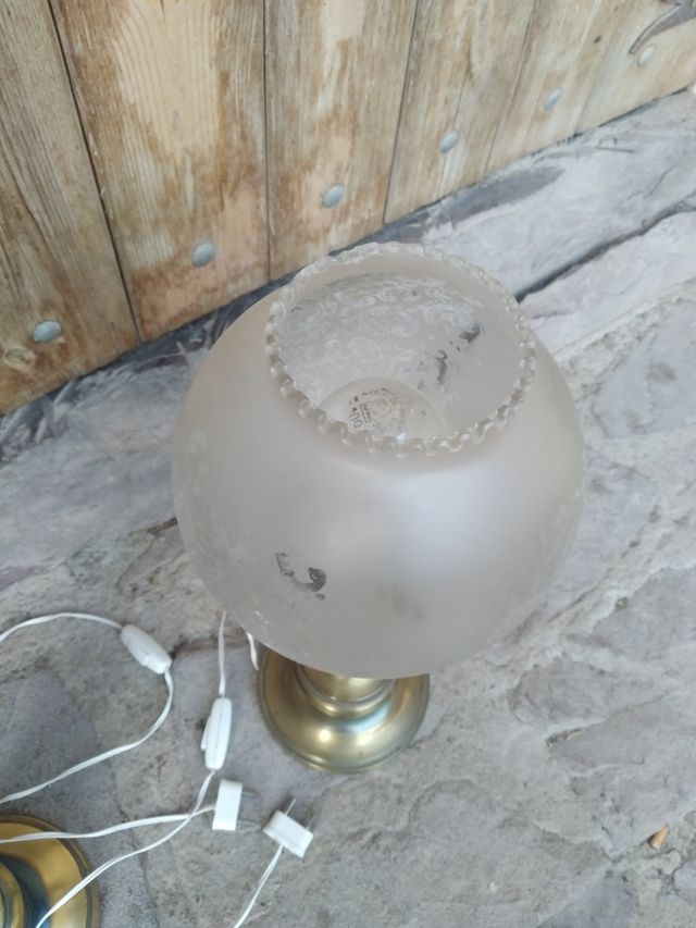 lote de lámparas.44 cm de altas.