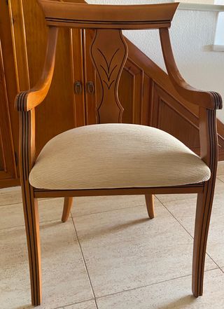 Mesa salón comedor con sus 6 butacones 