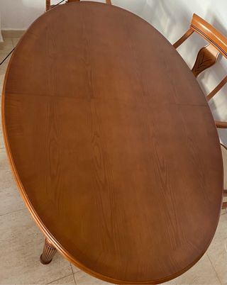 Mesa salón comedor con sus 6 butacones 