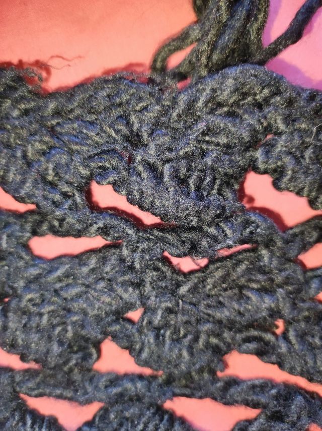 Bufanda calada negra