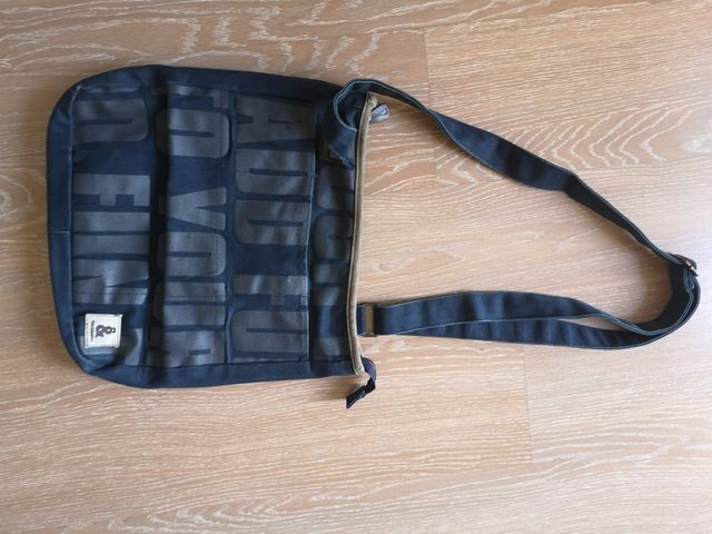 Borsa grande in tela blu Fun and Basics