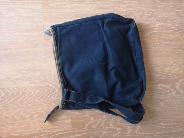 Borsa grande in tela blu Fun and Basics