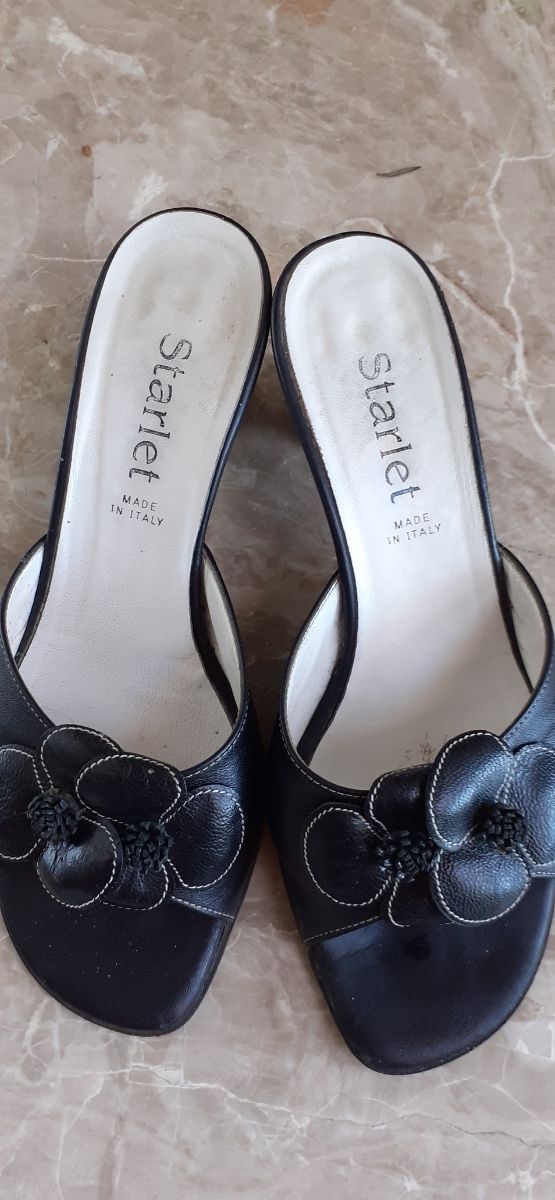 Starlet sandali pelle 38 nero tacco