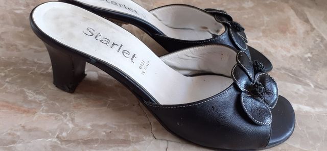 Starlet sandali pelle 38 nero tacco