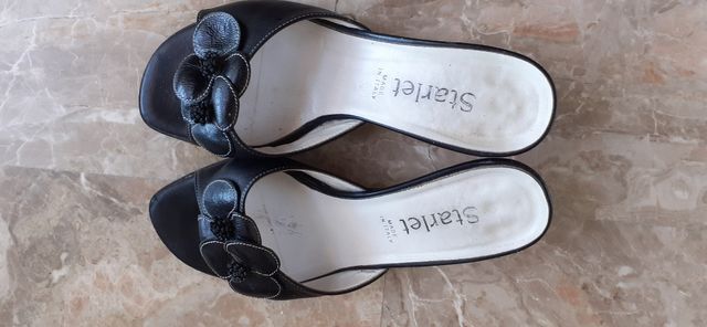 Starlet sandali pelle 38 nero tacco