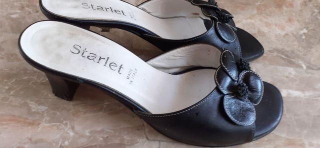 Starlet sandali pelle 38 nero tacco
