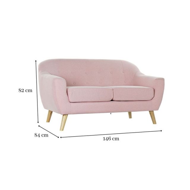 Sofá 2 Plazas en color Rosa de segunda mano por 189 EUR en Puertollano