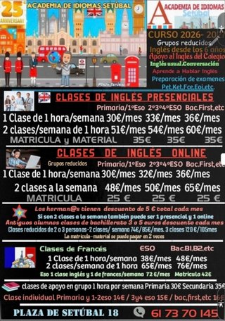 Clases de Inglés,Francés. Presenciales o Online.
