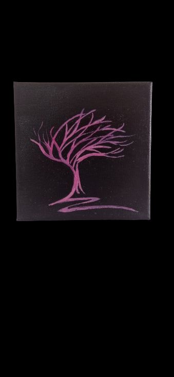 Tre quadri alberi stilizzati piccolo formato