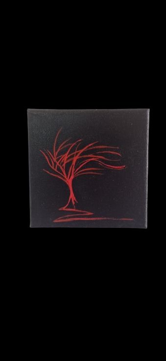 Tre quadri alberi stilizzati piccolo formato