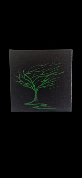 Tre quadri alberi stilizzati piccolo formato